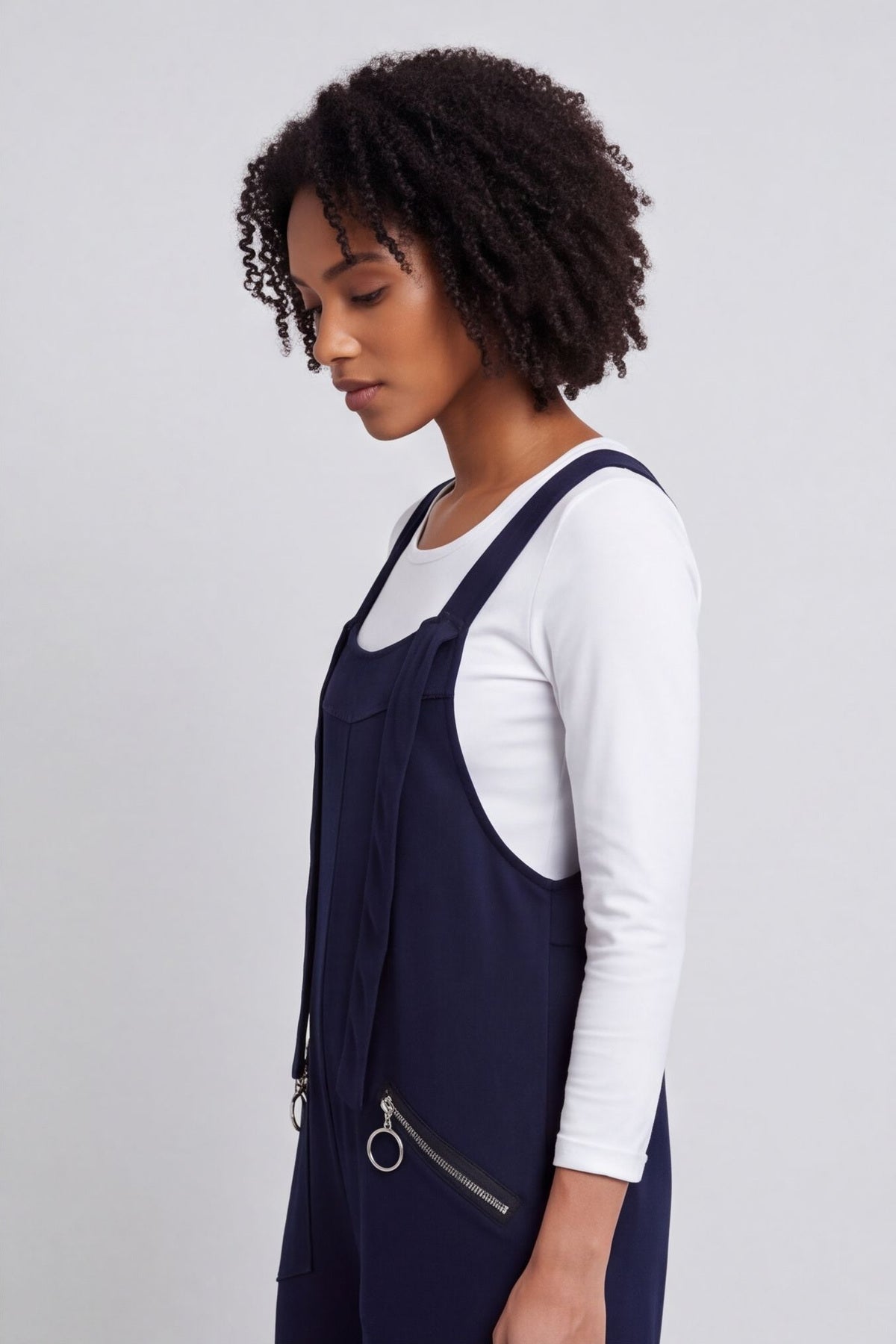 Kinley Pocket Cotton Jumpsuit Navy – image 6 of 6