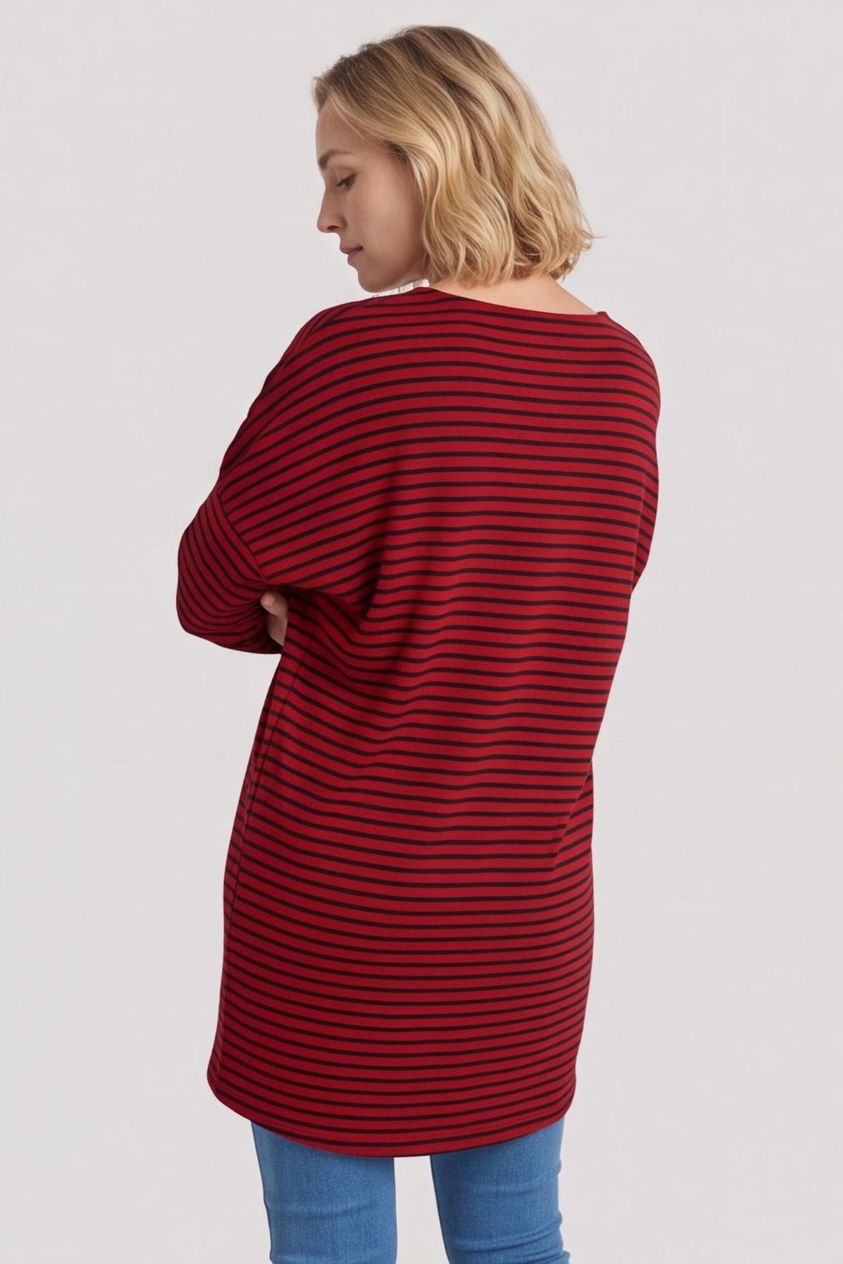 Nessie Stripe Cord Top Wine – image 6 of 6