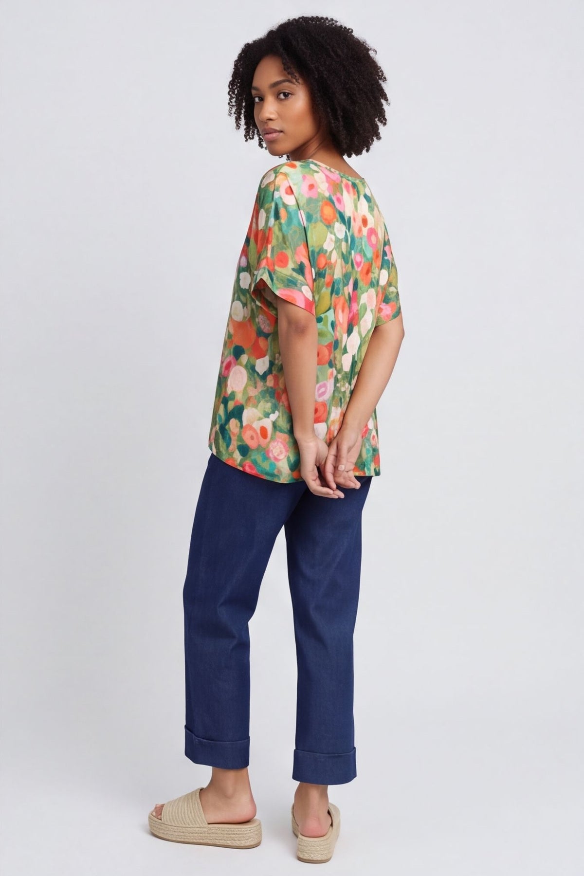 Luciella Print Top Khaki – image 5 of 5