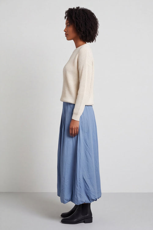 Wilfreda Puffball Cotton Skirt Blue – image 6 of 6