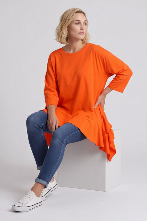 Carey Frill Cotton Top Orange – image 6 of 6