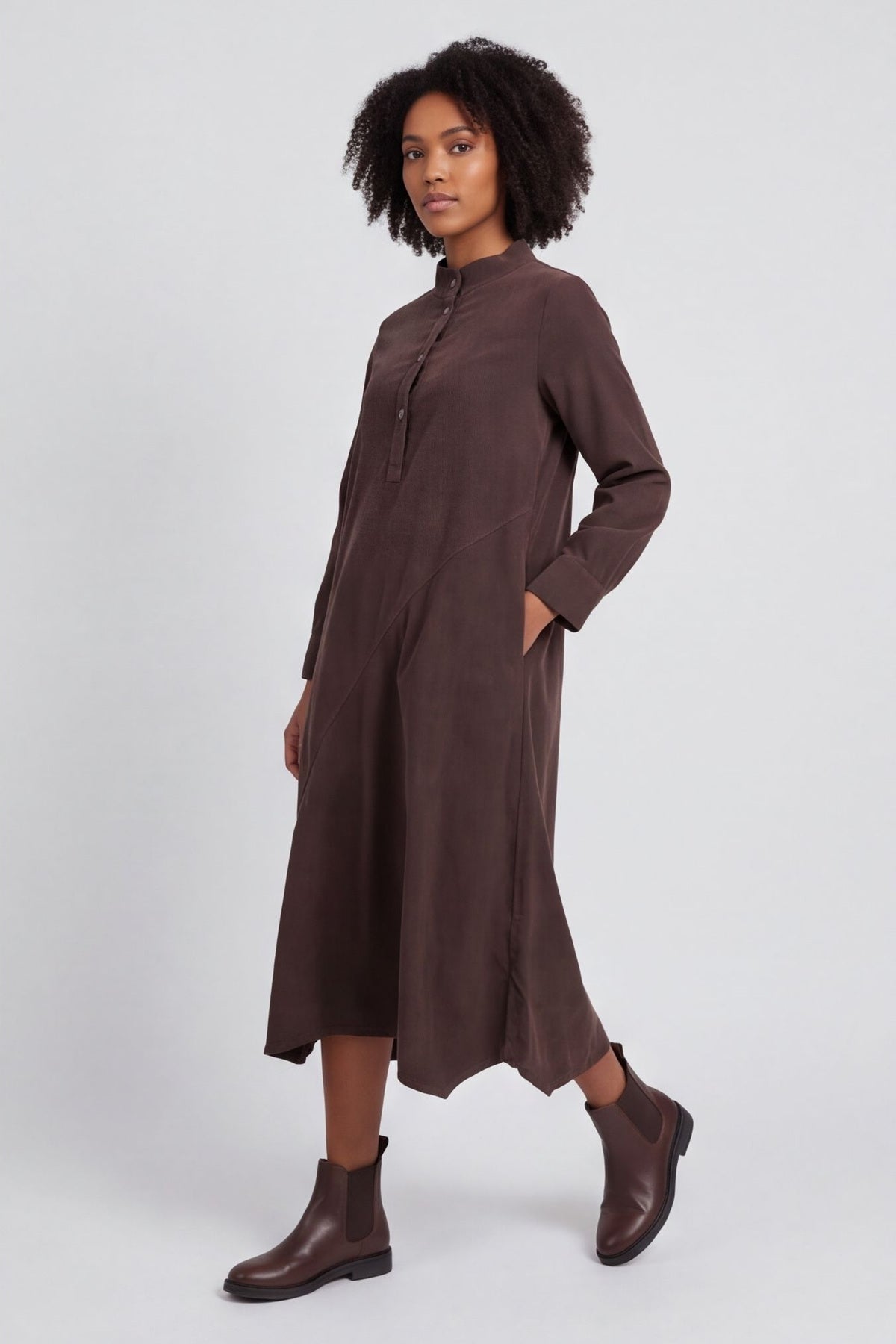 Ruby Needlecord Button Dress – image 6 of 6
