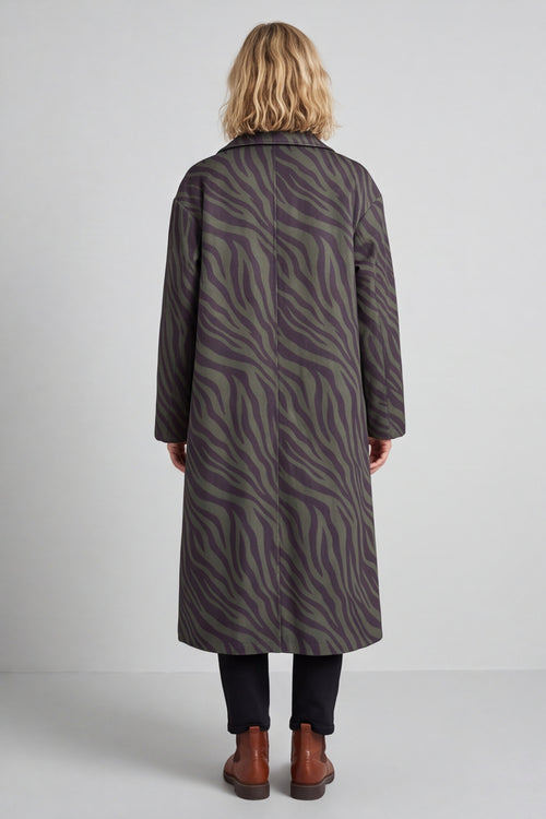 Jenna Zebra Print Coat Khaki – image 6 of 6