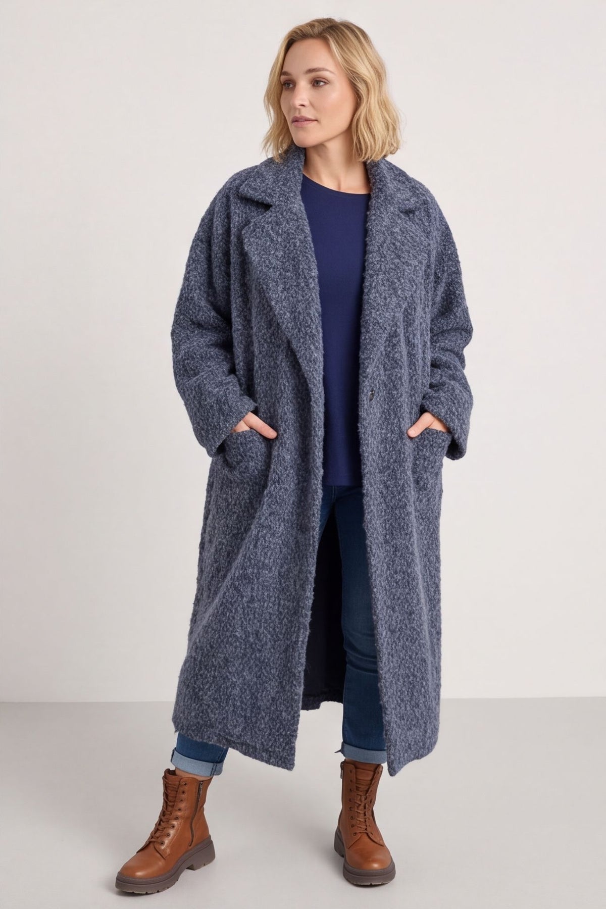 Stefania Coat Dark Blue
