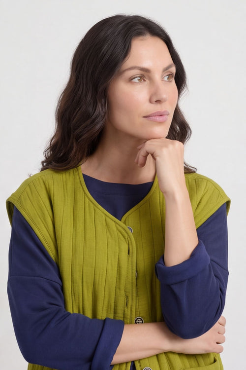 Agatha Cotton Padded Gilet Moss – image 6 of 6
