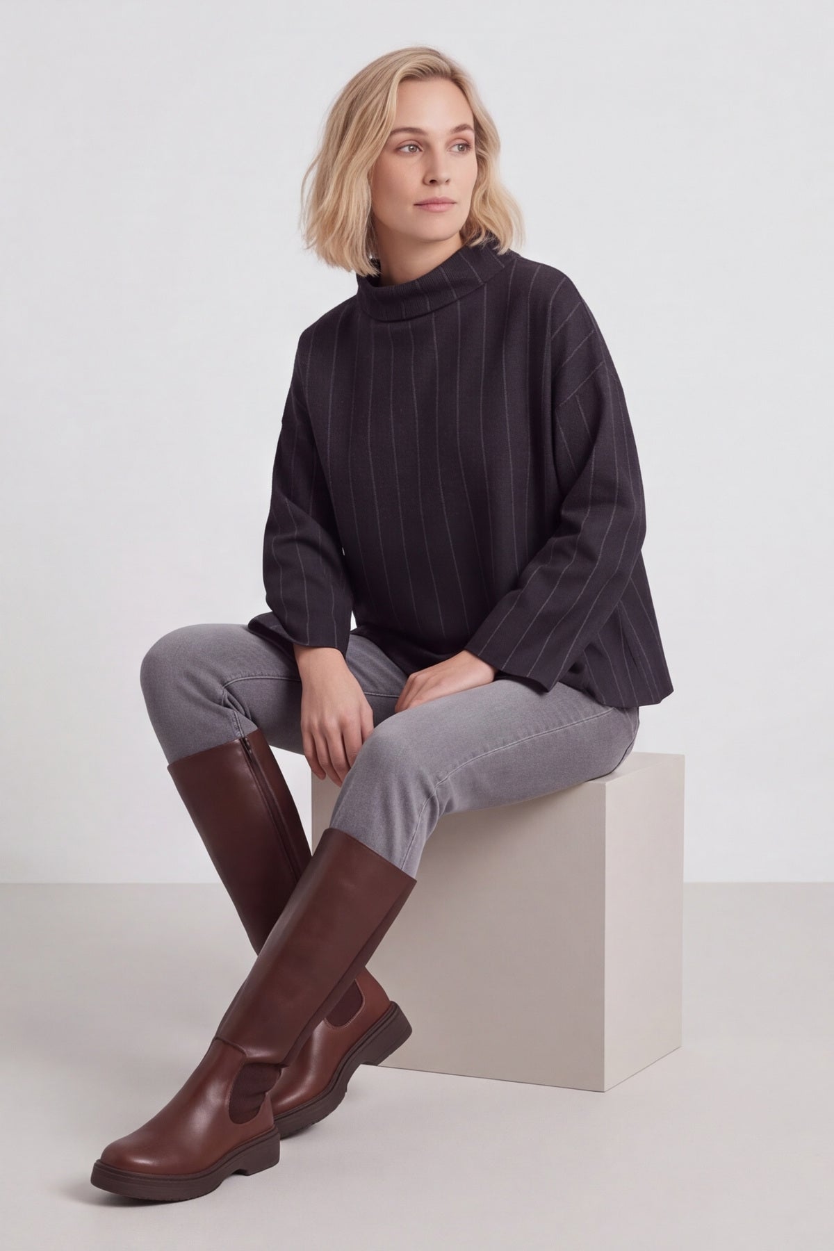 Siobhan Cowl Neck Top Black – image 6 of 6