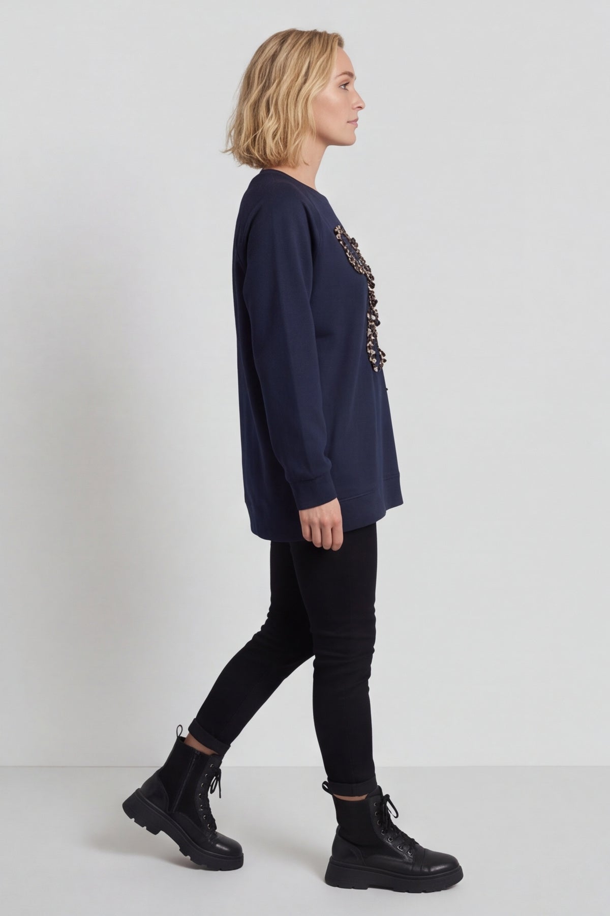 Alice Bow Sweatshirt Navy – image 5 of 5