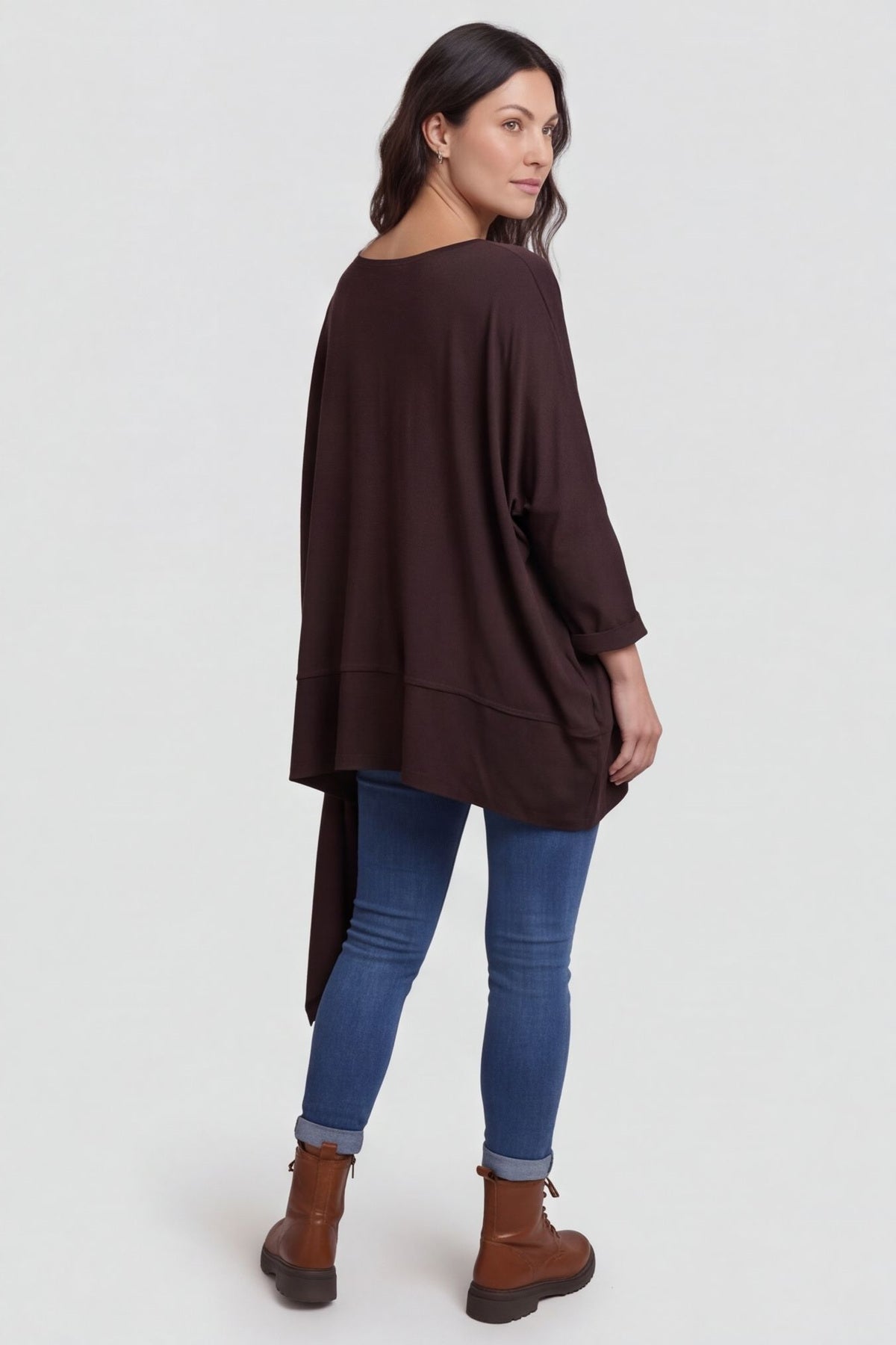 Margie Dip Side Cotton Top Cocoa – image 6 of 6