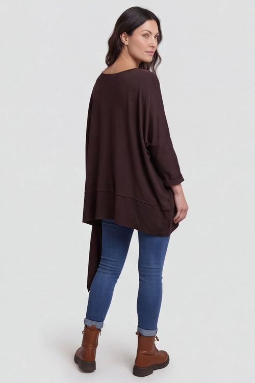 Margie Dip Side Cotton Top Cocoa – image 6 of 6