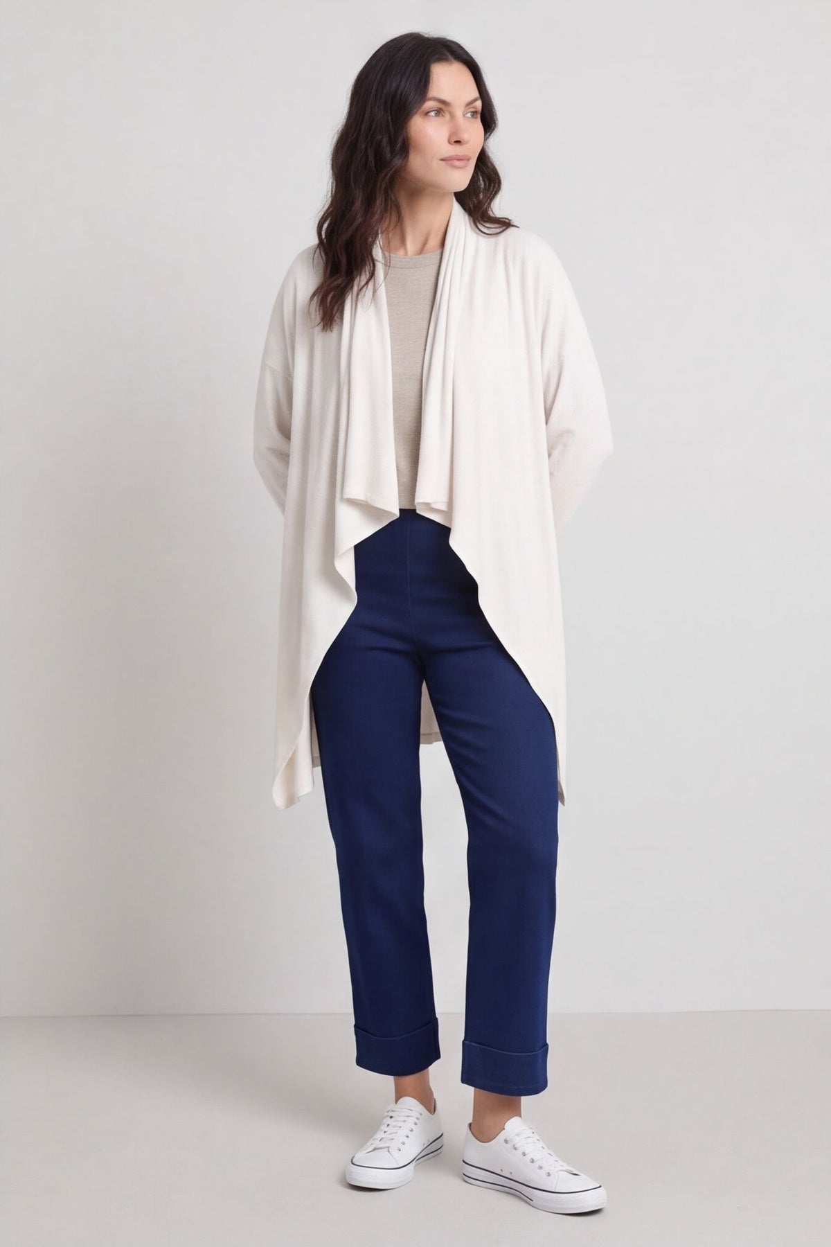 Regan Waterfall Cardigan Stone – image 4 of 4