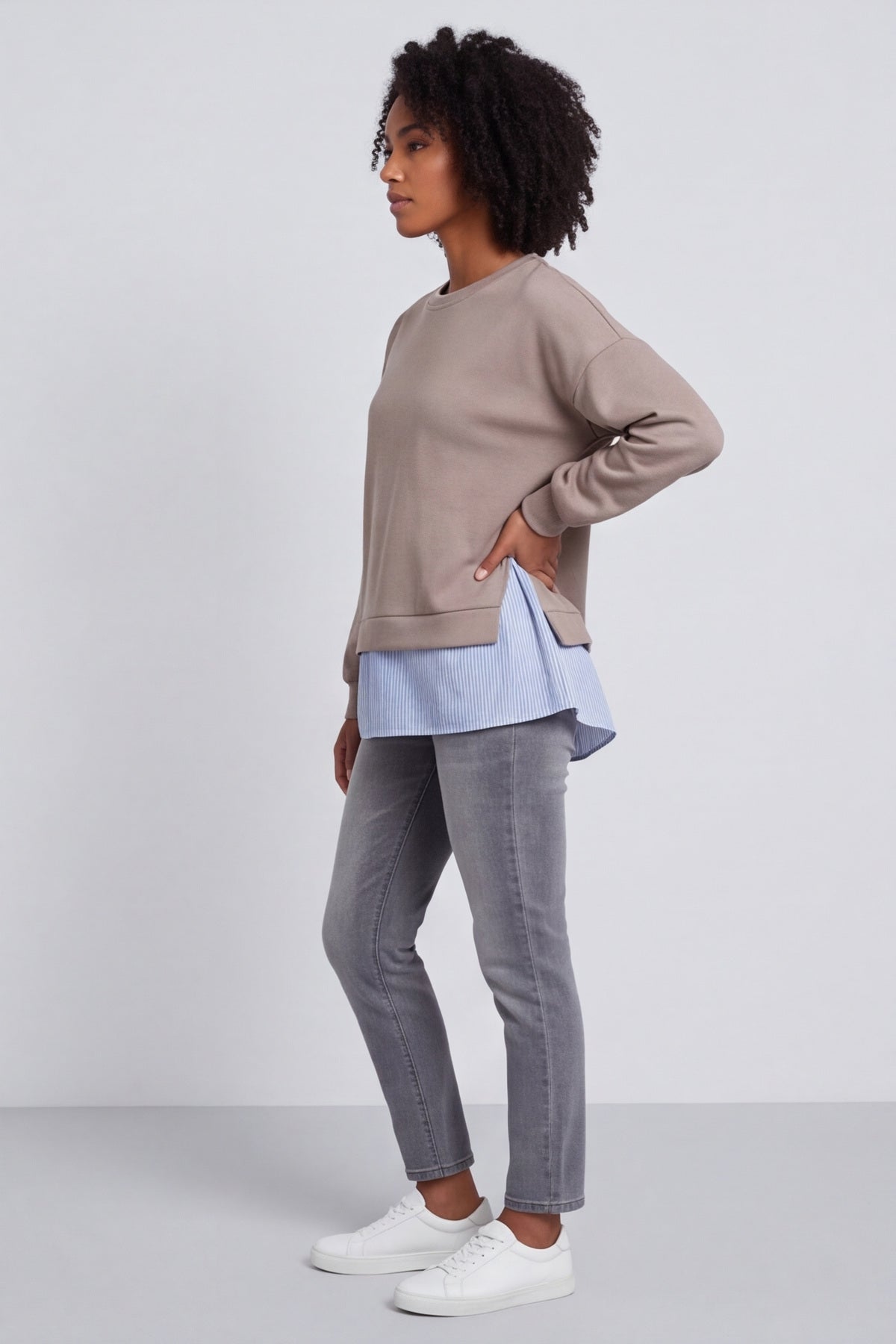 Gail Layer Detail Top Mocha – image 6 of 6