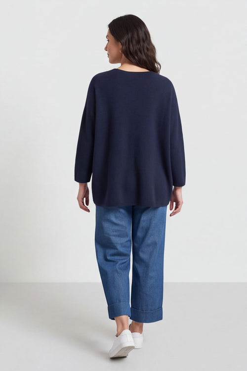 Leah Knitted Jumper Navy – image 5 of 5