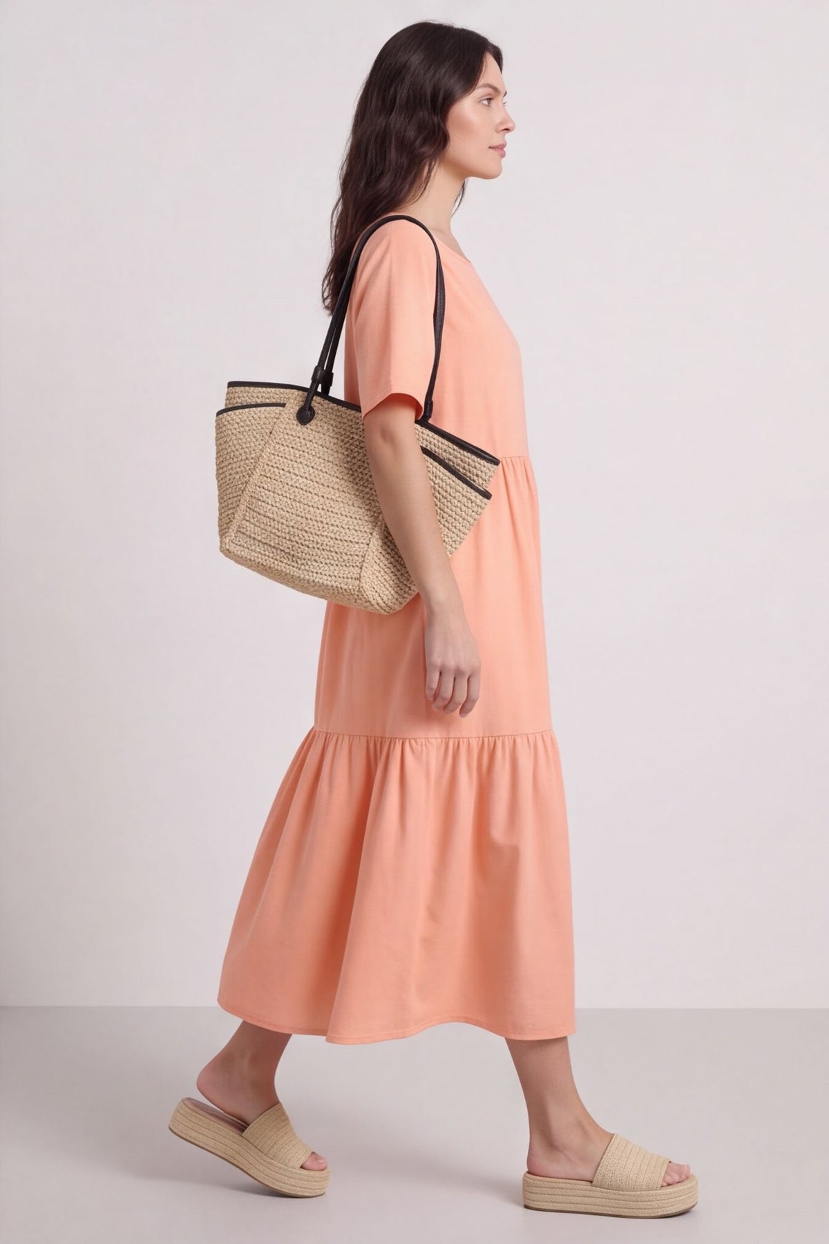 Nova Linen Dress Orange – image 6 of 6