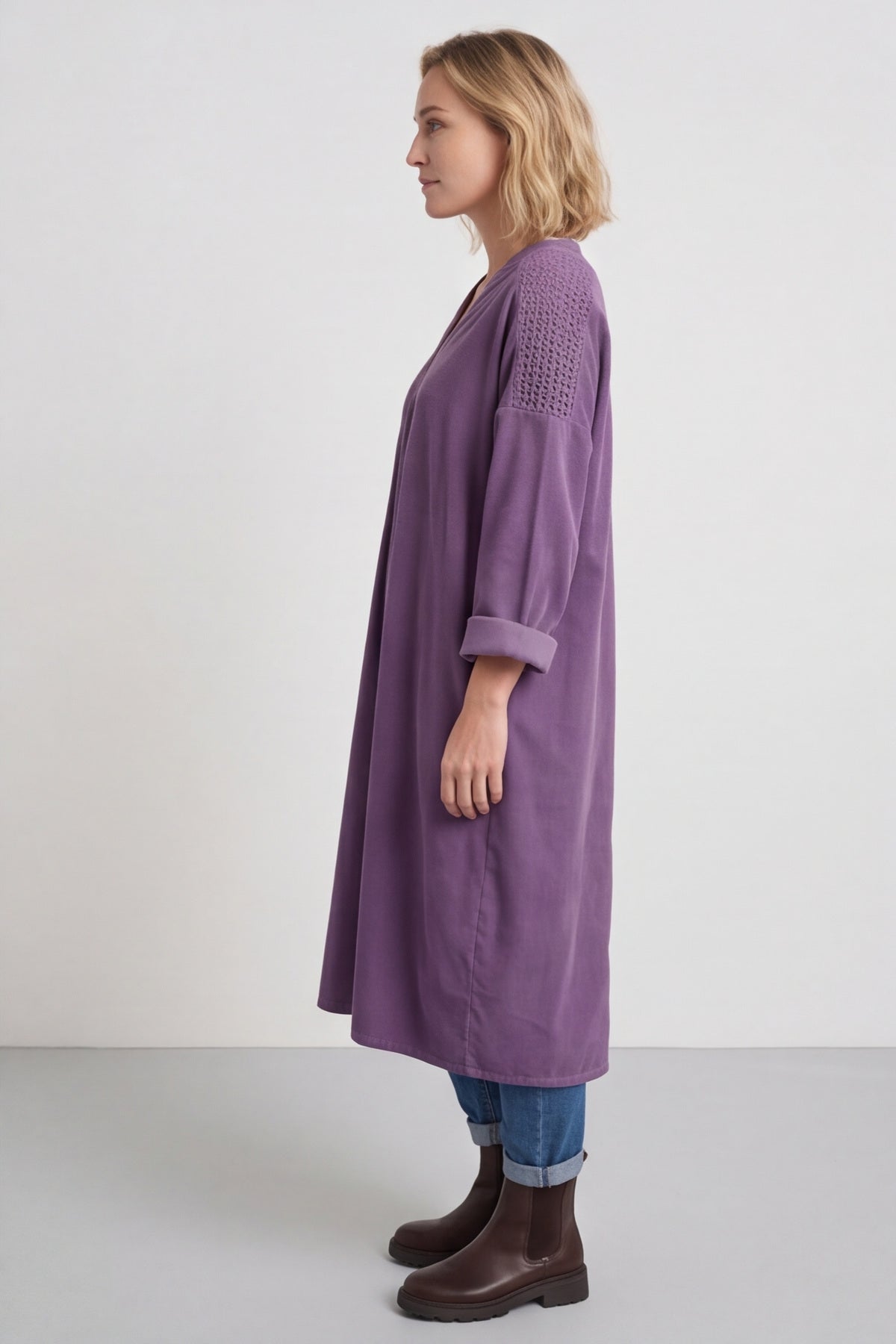 Terrie Needlecord Dress Purple – image 6 of 6