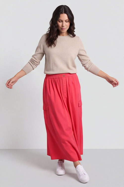 Myrna Cotton Skirt Fuchsia – image 5 of 5