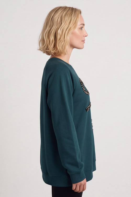 Alice Bow Sweatshirt Bottle Green – image 5 of 5