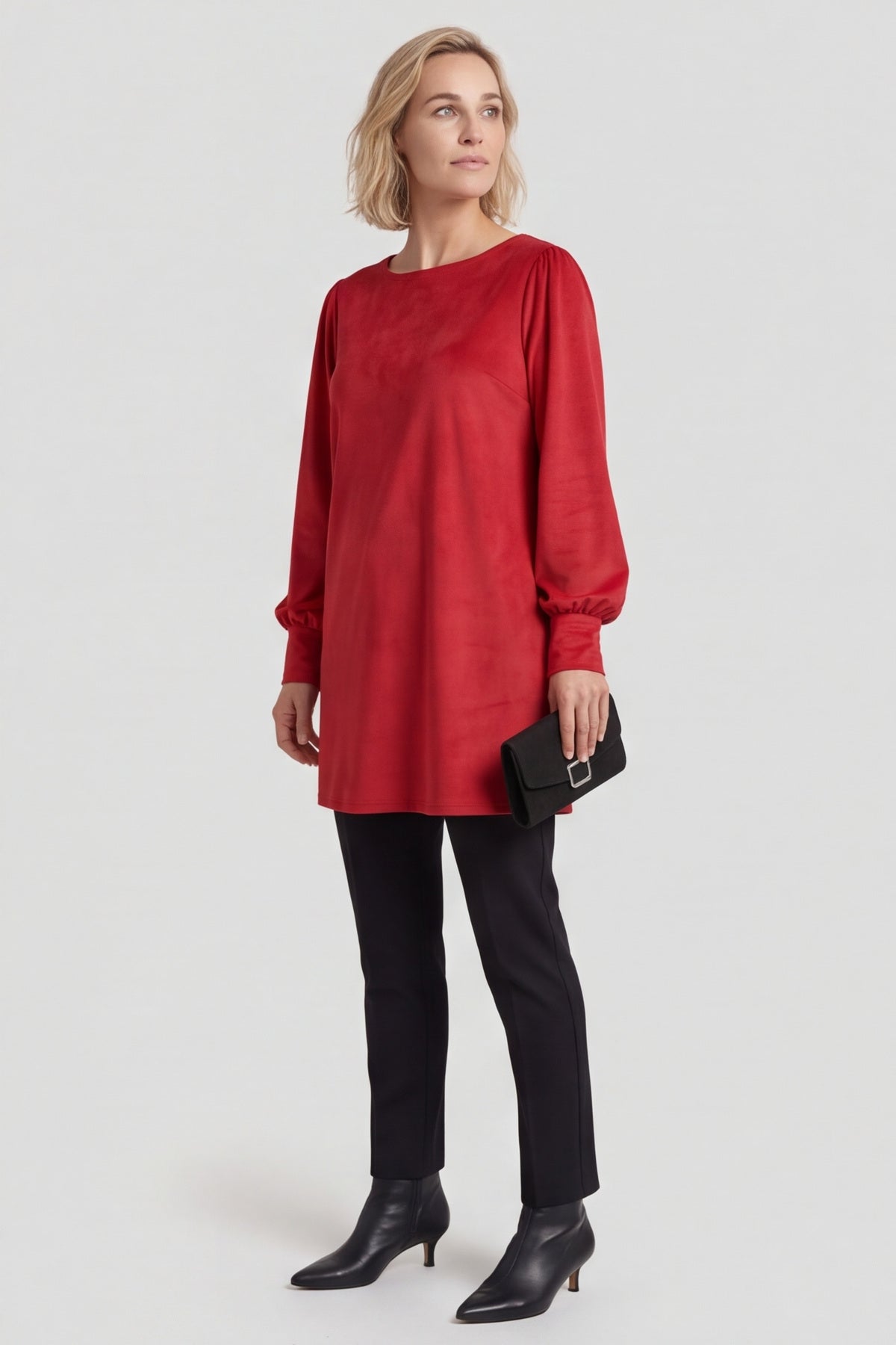 Zannah Button Back Tunic Red – image 6 of 6