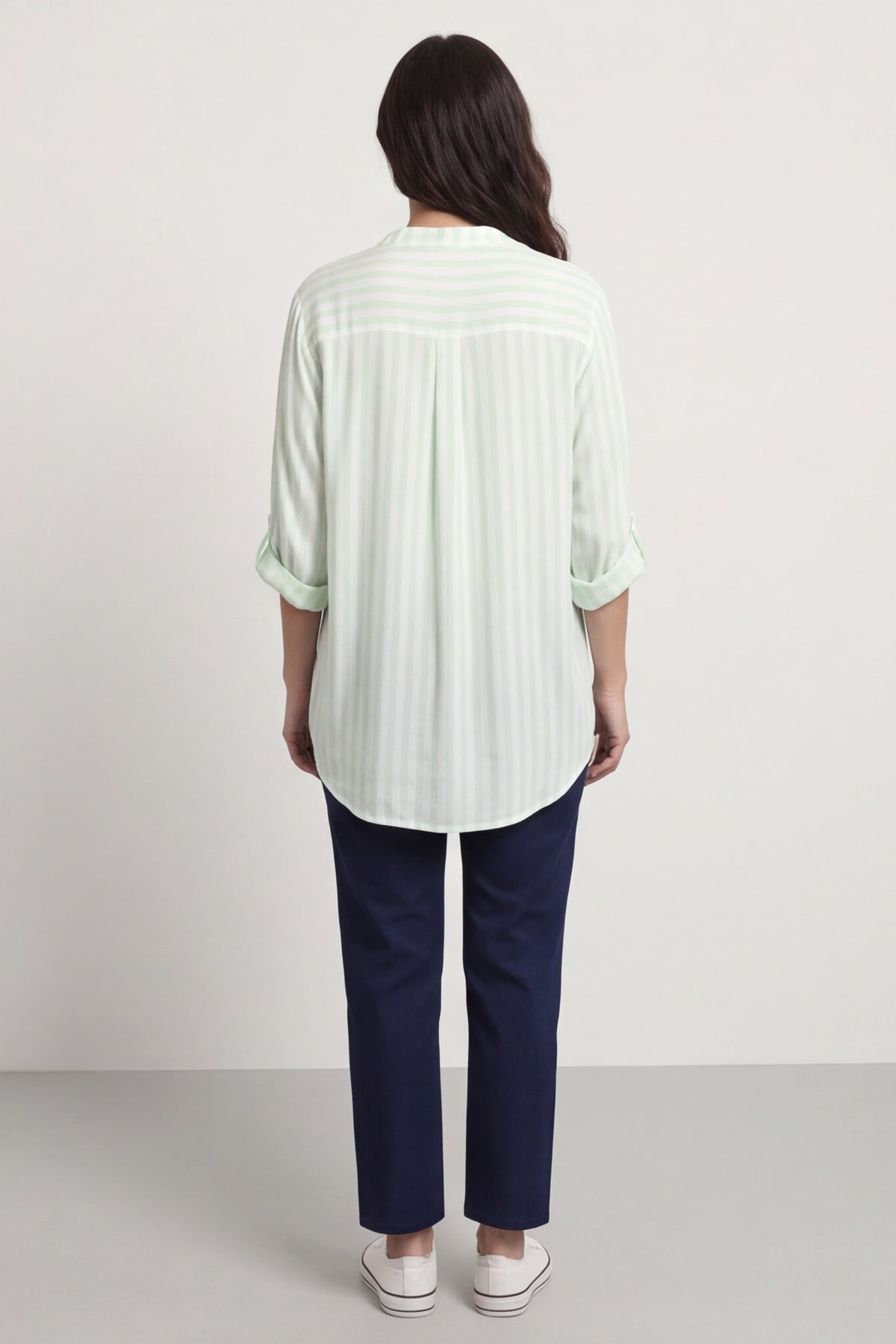 Jaynie Gingham Tie Front Shirt Green – image 6 of 6