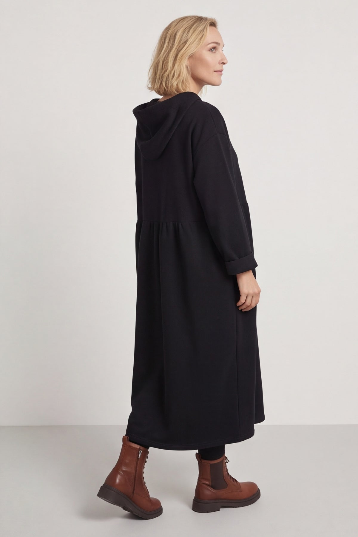 Saskia Hooded Dress Black – image 4 of 4