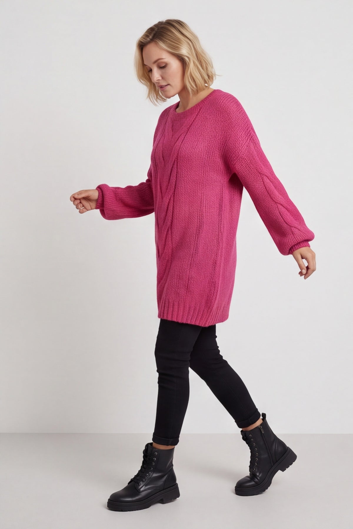 Layne Knitted Jumper Fuchsia – image 6 of 6