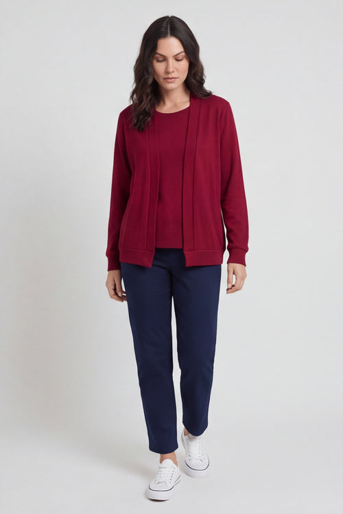 Evianna Knitted Top Wine – image 6 of 6