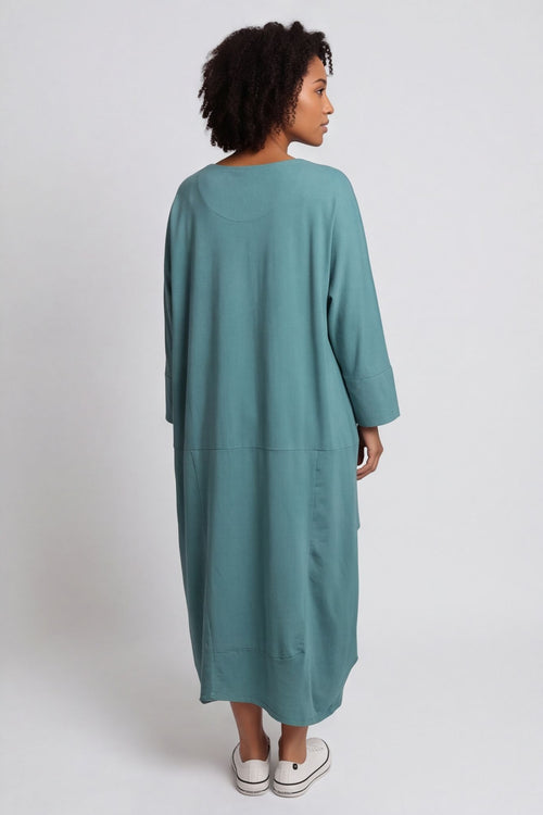 Sharon Pocket Cotton Dress Jade Green - Image 4