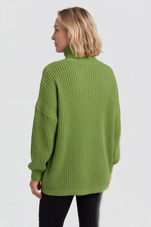 Apres Ski Polo Neck Jumper Olive – image 5 of 5