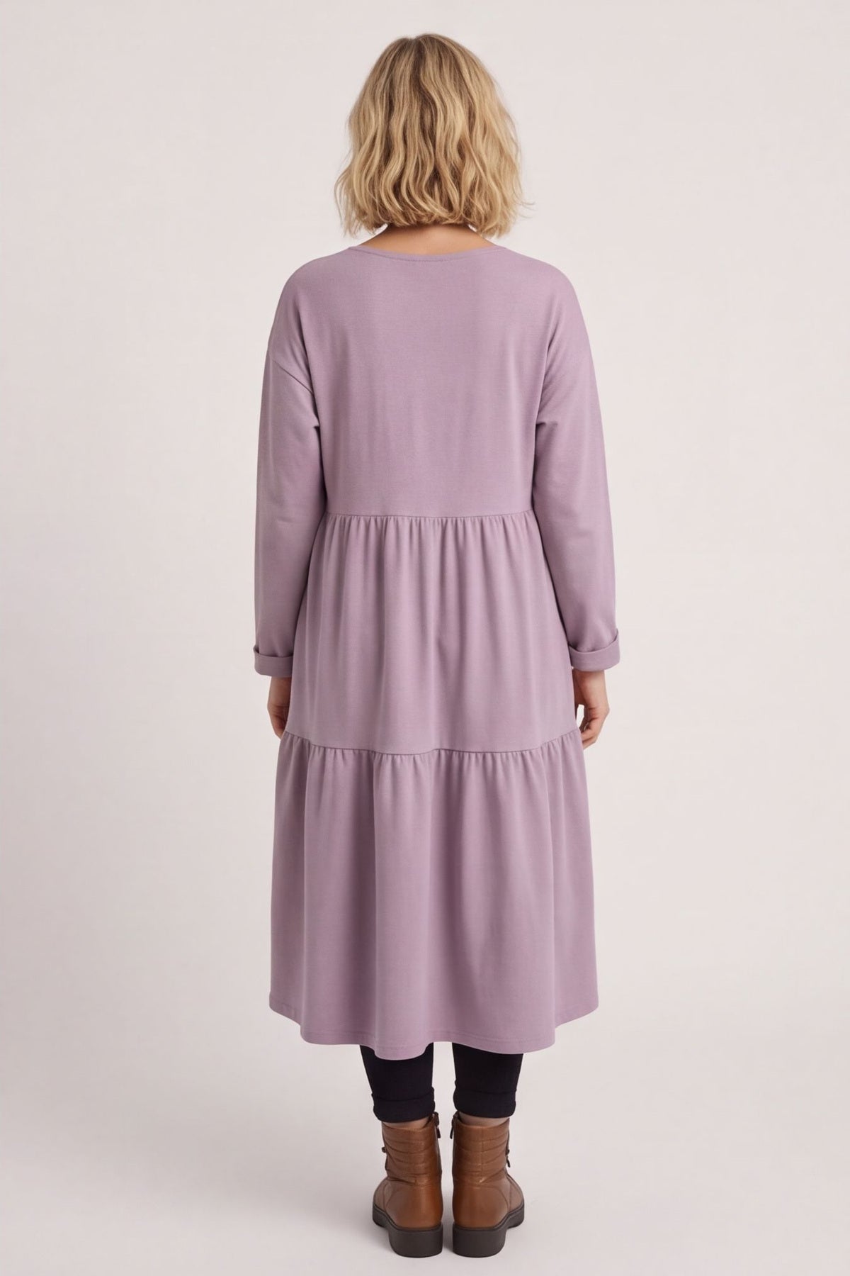 Petunia Tiered Cotton Dress Mauve – image 5 of 5