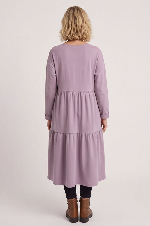 Petunia Tiered Cotton Dress Mauve – image 5 of 5
