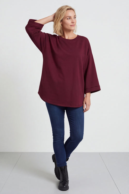 Corina Sweatshirt Wine – image 6 of 6