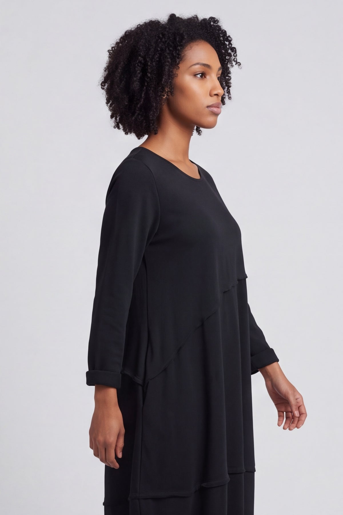 Minnie Seam Detail Cotton Tunic Black – image 6 of 6