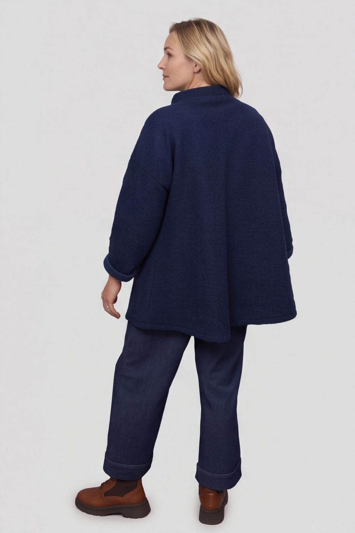 Shona Boucle Jacket Navy – image 5 of 5