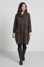 Rizo Snood Cotton Dress Cocoa Cocoa - Rizo Snood Cotton Dress Cocoa – image 6 of 6