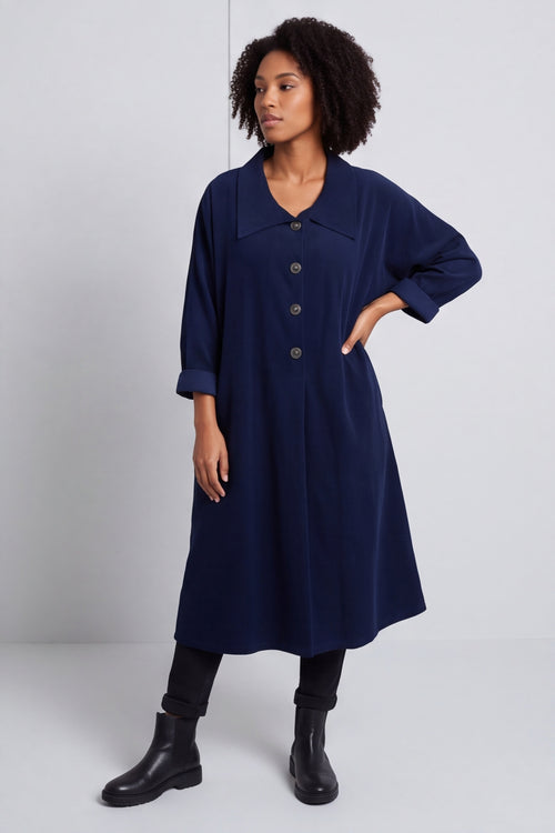 Amina Needlecord Dress Navy – image 6 of 6