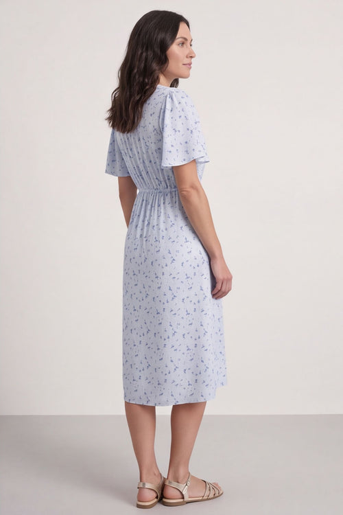 Etienne Floral Wrap Dress Light Blue – image 5 of 5