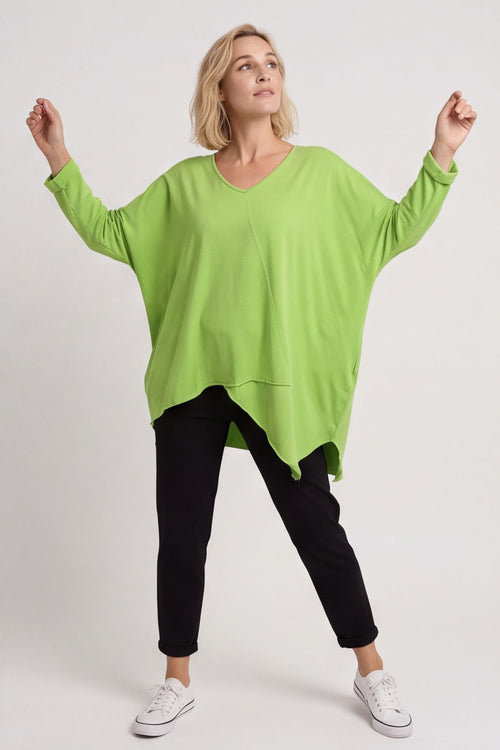 Jodie Dip Side Cotton Top Lime – image 6 of 6