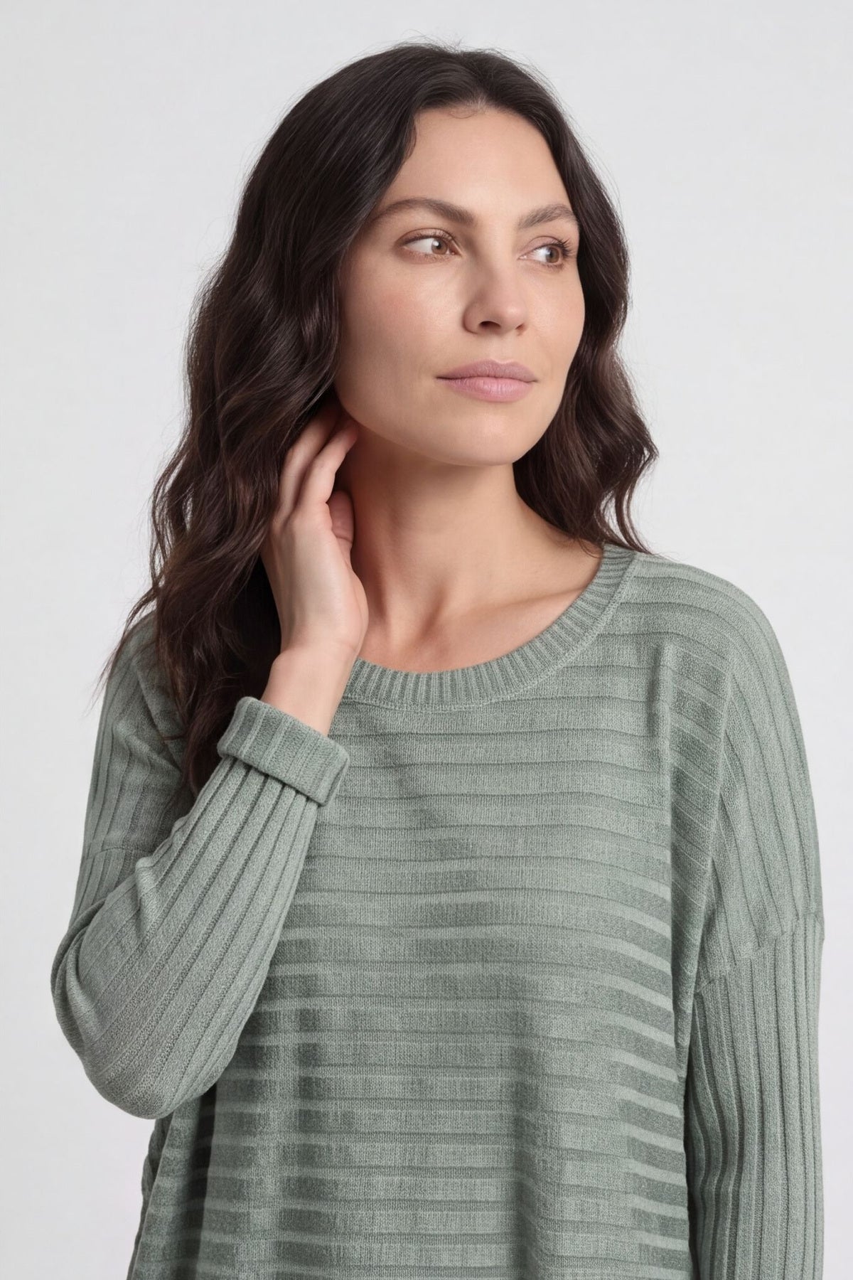 Allissa Knit Top Khaki – image 6 of 6