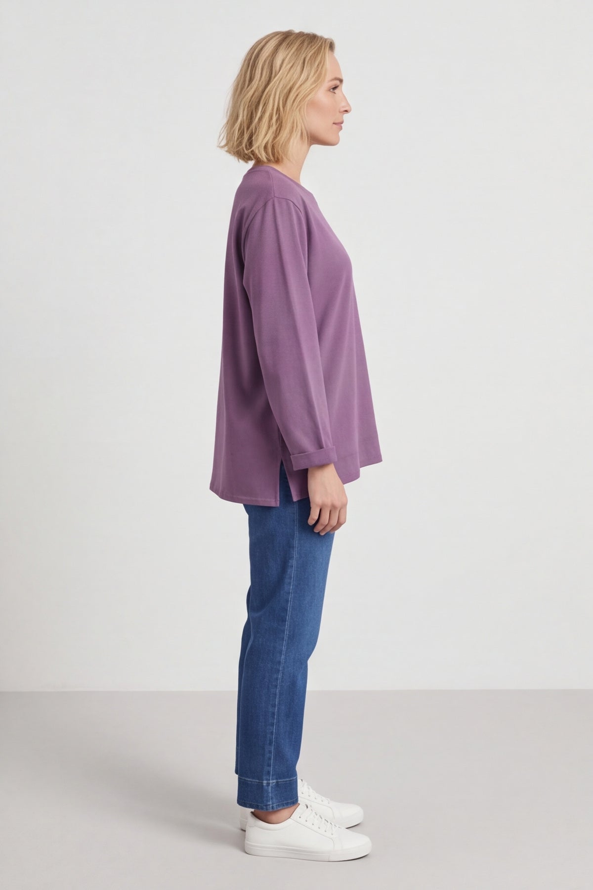Barbara Pocket Cotton Top Purple – image 6 of 6