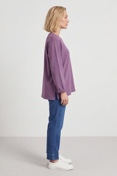 Barbara Pocket Cotton Top Purple – image 6 of 6