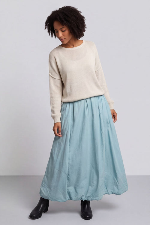 Wilfreda Puffball Cotton Skirt Sage Green – image 6 of 6