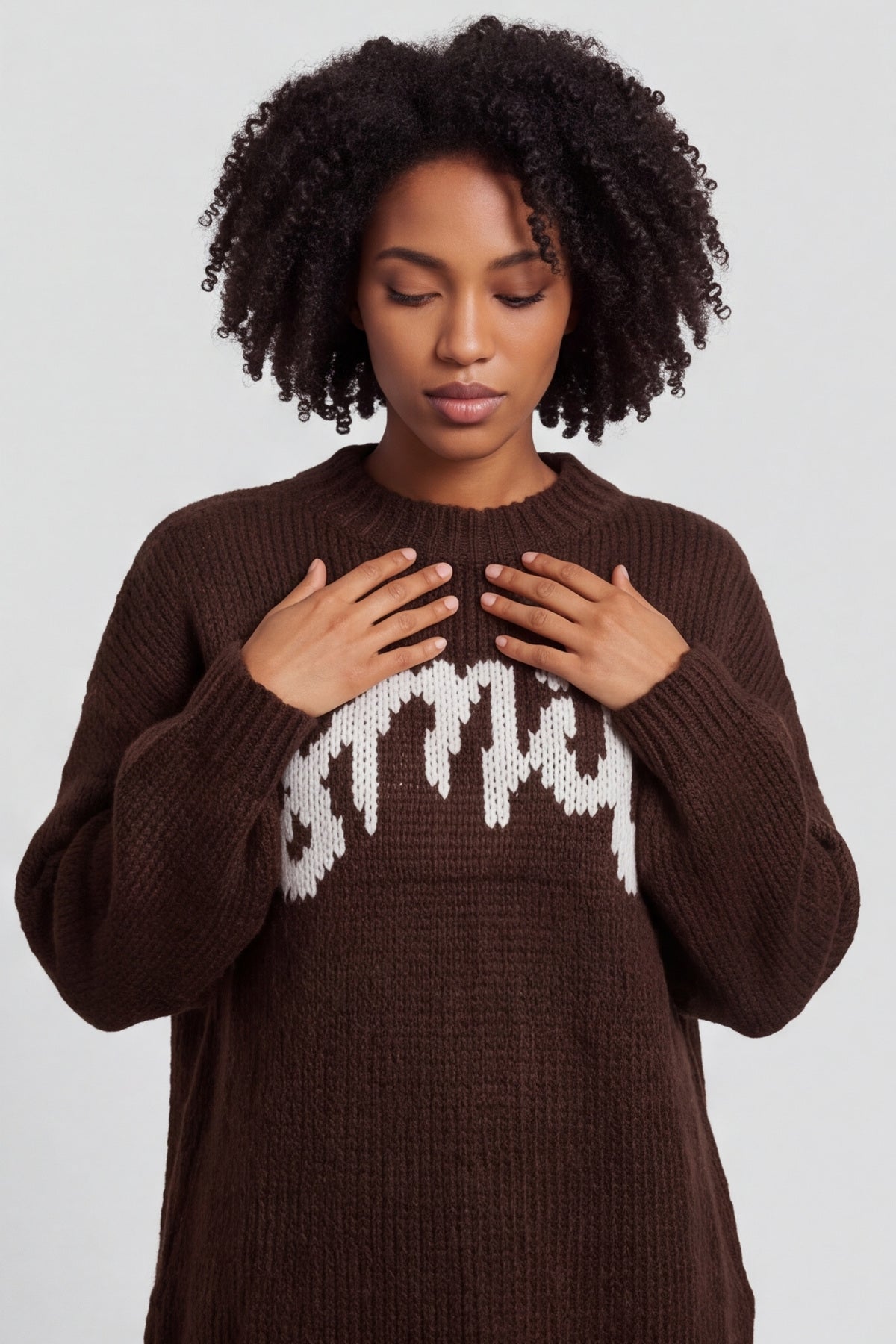 Smile Knitted Jumper Cocoa – image 4 of 4