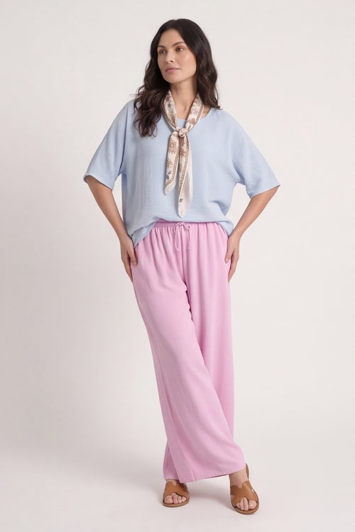 Athena Wide Leg Trousers Fuchsia – image 6 of 6