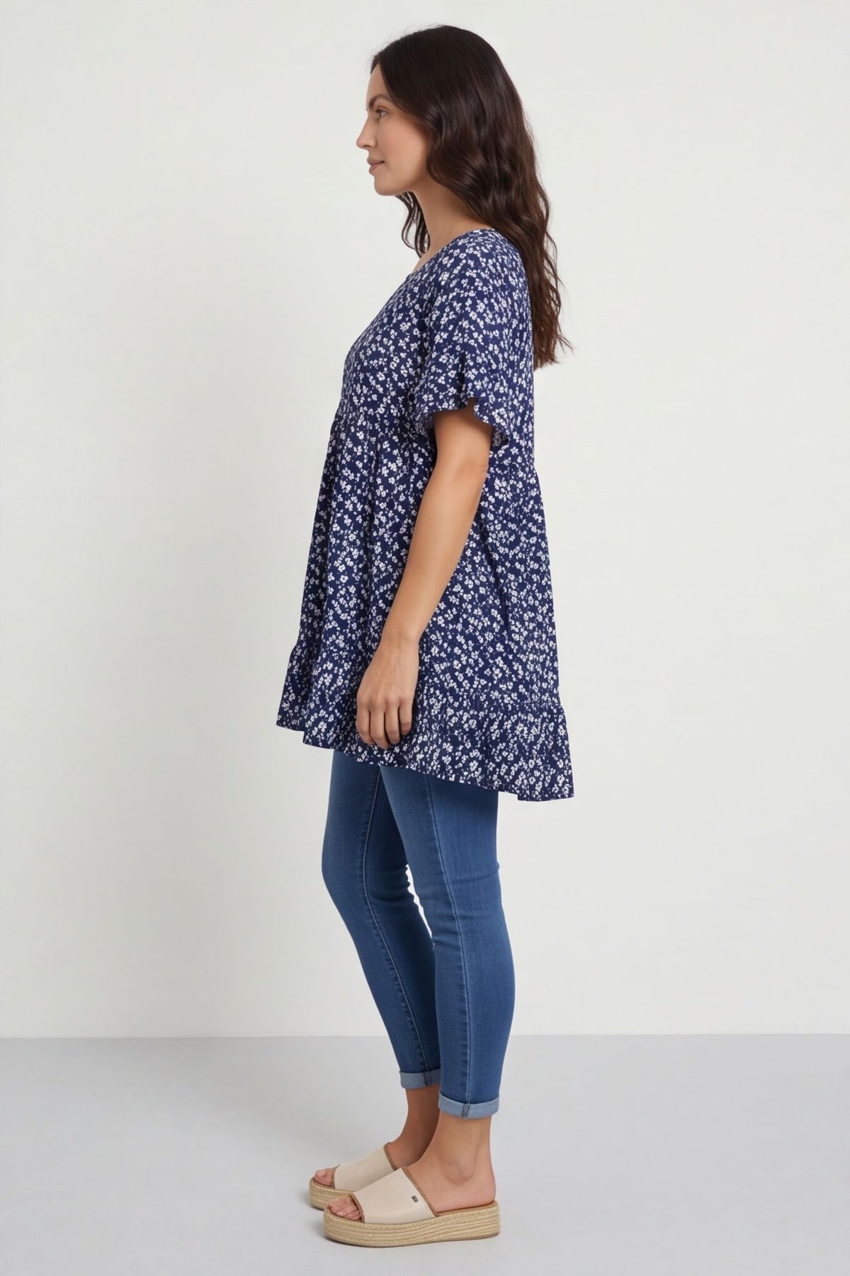 Pamber Ditsy Print Tunic Navy – image 5 of 5