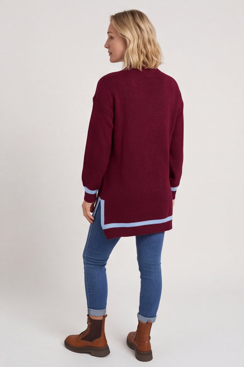 Suzette Knitted Jumper Wine – image 6 of 6