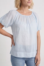 Bude Puff Sleeve Cotton Top Light Blue Light Blue - Bude Puff Sleeve Cotton Top Light Blue – image 6 of 6