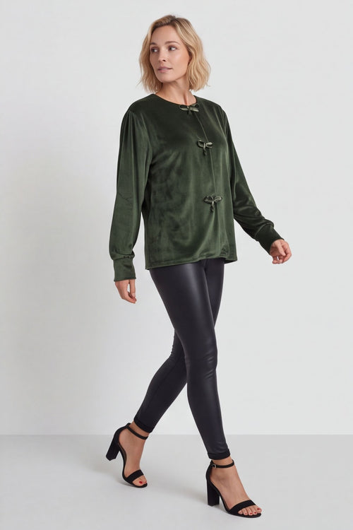 Rhona Bow Front Top Khaki – image 6 of 6