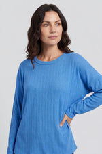 Sierra Sparkle Stripe Knitted Top Cobalt Cobalt - Sierra Sparkle Stripe Knitted Top Cobalt – image 4 of 4