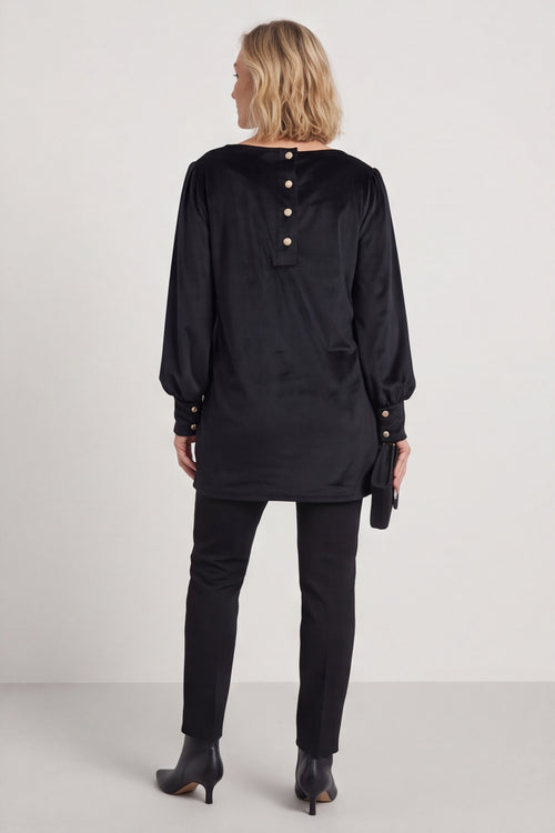 Zannah Button Back Tunic Black – image 6 of 6