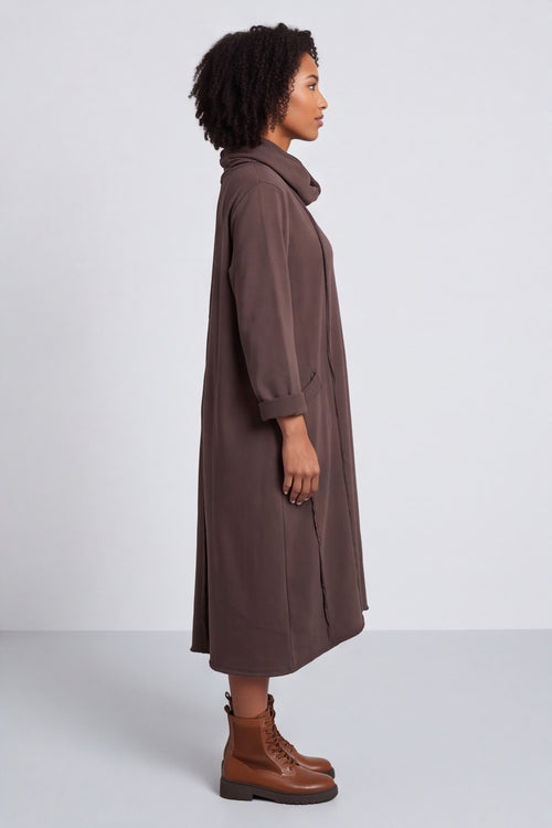 Maris Snood Cotton Dress Cocoa – image 5 of 5