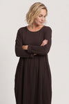 Tina Ribbed Detail Cotton Dress Cocoa – image 5 of 5